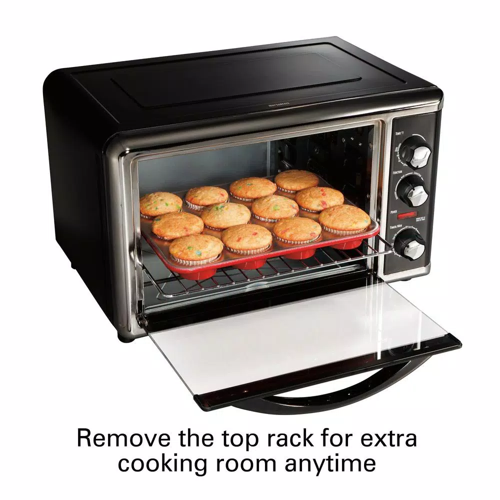 Toasters Hamilton Beach 1500-Watt 12-Slice Black Countertop Toaster Oven With Convection And Rotisserie 7 Toasters Hamilton Beach 1500-Watt 12-Slice Black Countertop Toaster Oven With Convection And Rotisserie - Image 5