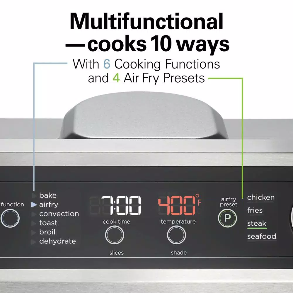 Toasters Hamilton Beach 1800 W 6-Slice Black Digital Air Fry Toaster Oven 5 Toasters Hamilton Beach 1800 W 6-Slice Black Digital Air Fry Toaster Oven - Image 3