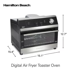 Toasters Hamilton Beach 1800 W 6-Slice Black Digital Air Fry Toaster Oven 15 Toasters Hamilton Beach 1800 W 6-Slice Black Digital Air Fry Toaster Oven -Dessert Makers Popular Store black hamilton beach toaster ovens 31220 76 1000