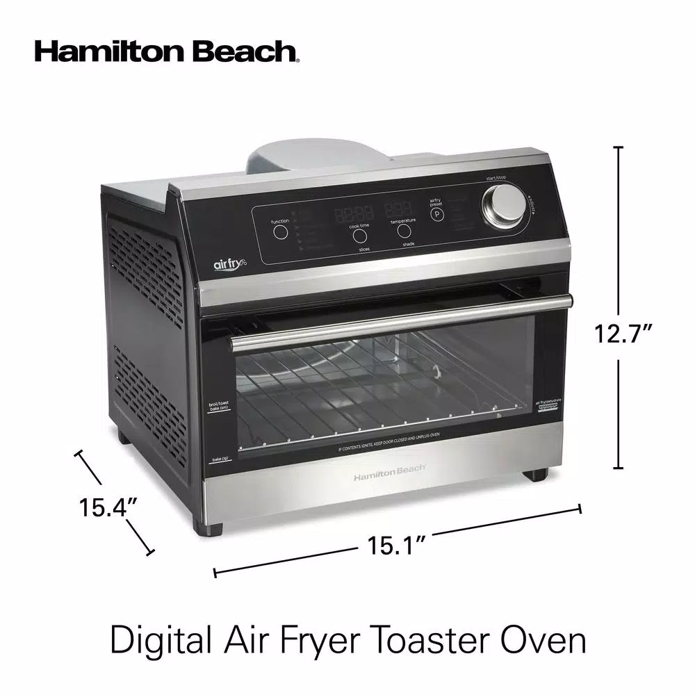 Toasters Hamilton Beach 1800 W 6-Slice Black Digital Air Fry Toaster Oven 9 Toasters Hamilton Beach 1800 W 6-Slice Black Digital Air Fry Toaster Oven - Image 7
