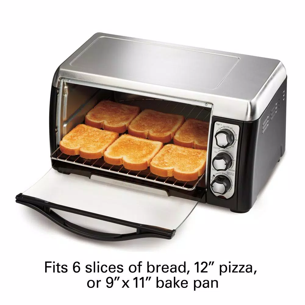 Toasters Hamilton Beach 6 Slice Easy Clean Black Toaster Oven With Convection 6 Toasters Hamilton Beach 6 Slice Easy Clean Black Toaster Oven With Convection - Image 4