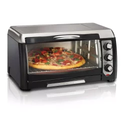 Toasters Hamilton Beach 6 Slice Easy Clean Black Toaster Oven With Convection