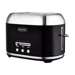Toasters KALORIK Retro 2-Slice Black Wide Slot Toaster 9 Toasters KALORIK Retro 2-Slice Black Wide Slot Toaster -Dessert Makers Popular Store black kalorik pop up toasters to 46083 bk c3 1000