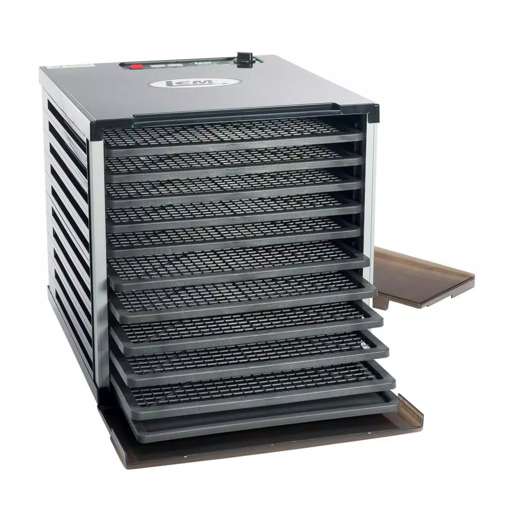 Food Processing LEM Mighty Bite 10-Tray Black Food Dehydrator With Temperature Control 3 Food Processing LEM Mighty Bite 10-Tray Black Food Dehydrator With Temperature Control