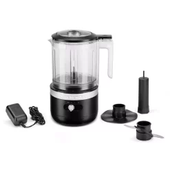 Food Processing KitchenAid Cordless 5-Cup Black Matte Food Chopper -Dessert Makers Popular Store black matte kitchenaid food processors kfcb519bm 4f 1000