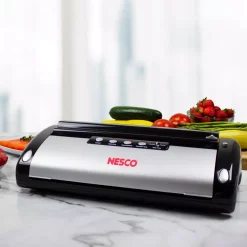 Food Processing Nesco Black Food Vacuum Sealer With Bag Cutter -Dessert Makers Popular Store black nesco food vacuum sealers vs 02 44 1000