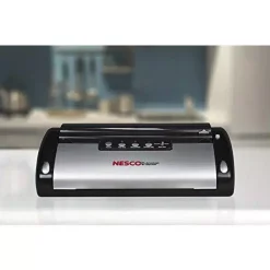 Food Processing Nesco Black Food Vacuum Sealer With Bag Cutter -Dessert Makers Popular Store black nesco food vacuum sealers vs 02 4f 1000
