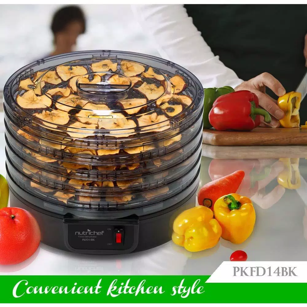 Food Processing NutriChef 5-Tray Black Electric Countertop Food Dehydrator Food Preserver 4 Food Processing NutriChef 5-Tray Black Electric Countertop Food Dehydrator Food Preserver - Image 2