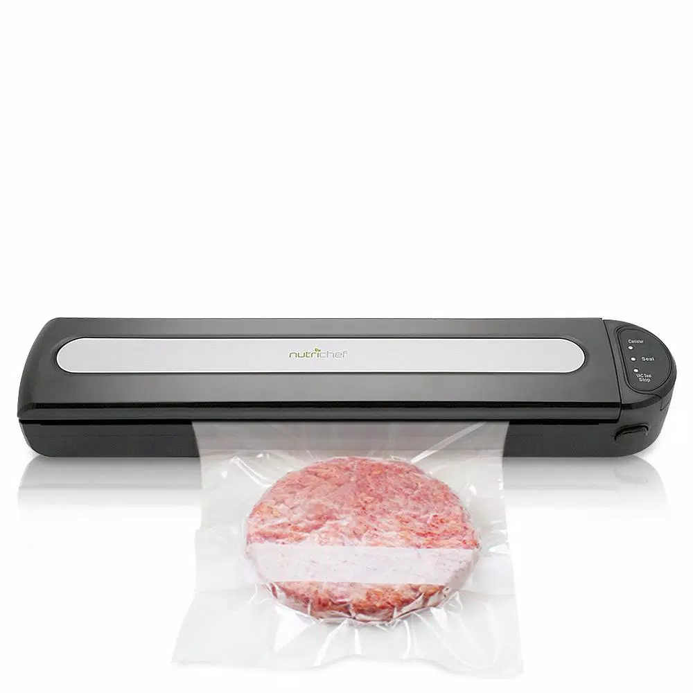 Food Processing NutriChef White Kitchen Food Vacuum Sealer – Compact Electric Air Sealing Preserver System With Reusable Vacuum Food Bags 6 Food Processing NutriChef White Kitchen Food Vacuum Sealer – Compact Electric Air Sealing Preserver System With Reusable Vacuum Food Bags - Image 4