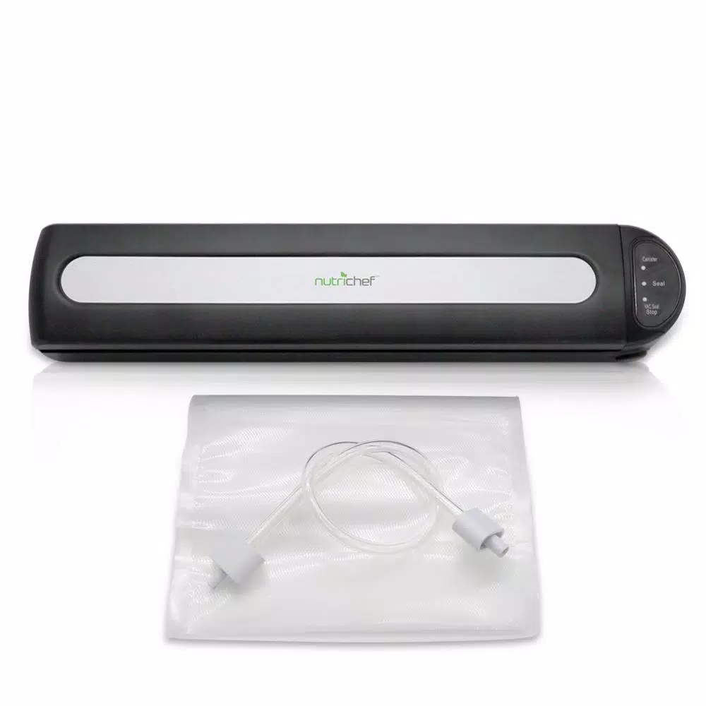 Food Processing NutriChef White Kitchen Food Vacuum Sealer – Compact Electric Air Sealing Preserver System With Reusable Vacuum Food Bags 7 Food Processing NutriChef White Kitchen Food Vacuum Sealer – Compact Electric Air Sealing Preserver System With Reusable Vacuum Food Bags - Image 5
