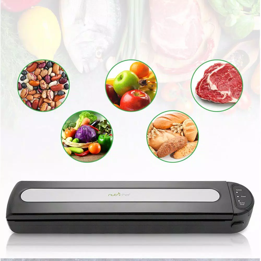 Food Processing NutriChef White Kitchen Food Vacuum Sealer – Compact Electric Air Sealing Preserver System With Reusable Vacuum Food Bags 5 Food Processing NutriChef White Kitchen Food Vacuum Sealer – Compact Electric Air Sealing Preserver System With Reusable Vacuum Food Bags - Image 3