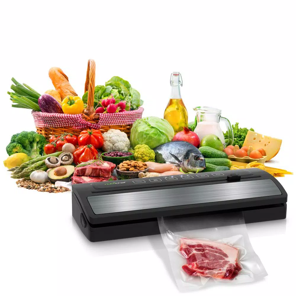 Food Processing NutriChef White With Reusable Vacuum Food Bags Automatic Food Vacuum Sealer Electric Air Sealing Preserver System 8 Food Processing NutriChef White With Reusable Vacuum Food Bags Automatic Food Vacuum Sealer Electric Air Sealing Preserver System - Image 6