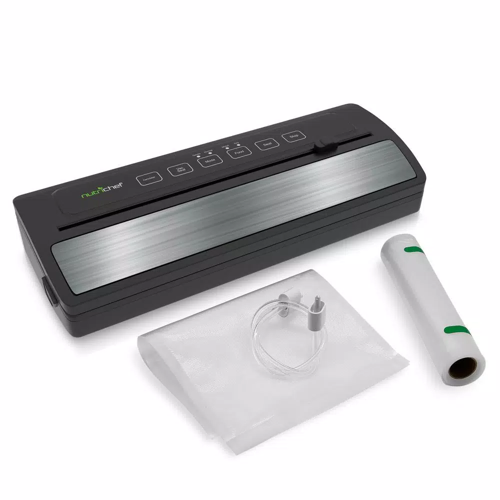 Food Processing NutriChef White With Reusable Vacuum Food Bags Automatic Food Vacuum Sealer Electric Air Sealing Preserver System 11 Food Processing NutriChef White With Reusable Vacuum Food Bags Automatic Food Vacuum Sealer Electric Air Sealing Preserver System - Image 9