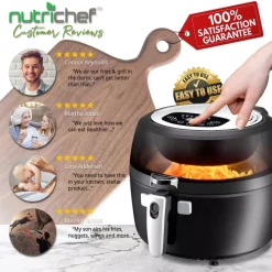 Toasters NutriChef Black Countertop Oven Air Fry Cooker Healthy Kitchen Air Fryer Convection Cooking 12 Toasters NutriChef Black Countertop Oven Air Fry Cooker Healthy Kitchen Air Fryer Convection Cooking -Dessert Makers Popular Store black nutrichef toaster ovens pkairfr75 4f 1000