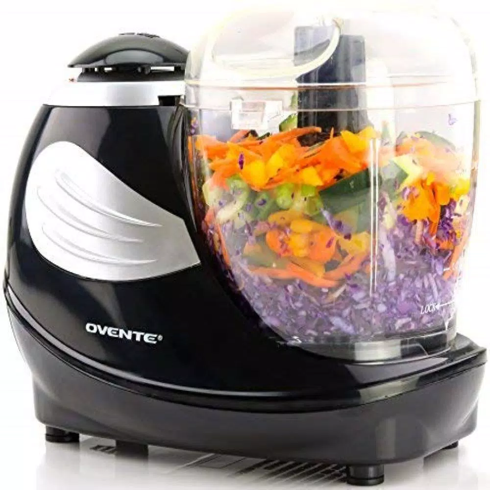 Food Processing Ovente 1.5-Cup Single Speed Black Mini Food Processor Chopping Blade, Mixer, Shredding/Slicing Disc 7 Food Processing Ovente 1.5-Cup Single Speed Black Mini Food Processor Chopping Blade, Mixer, Shredding/Slicing Disc - Image 5