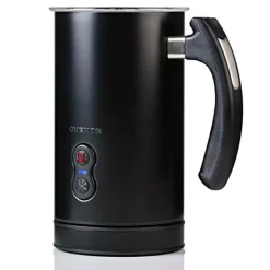 Coffee Makers Ovente 8 Oz. Black Automatic Electric Milk Frother And Steamer Hot Or Cold Froth Functionality Foam Maker And Warmer