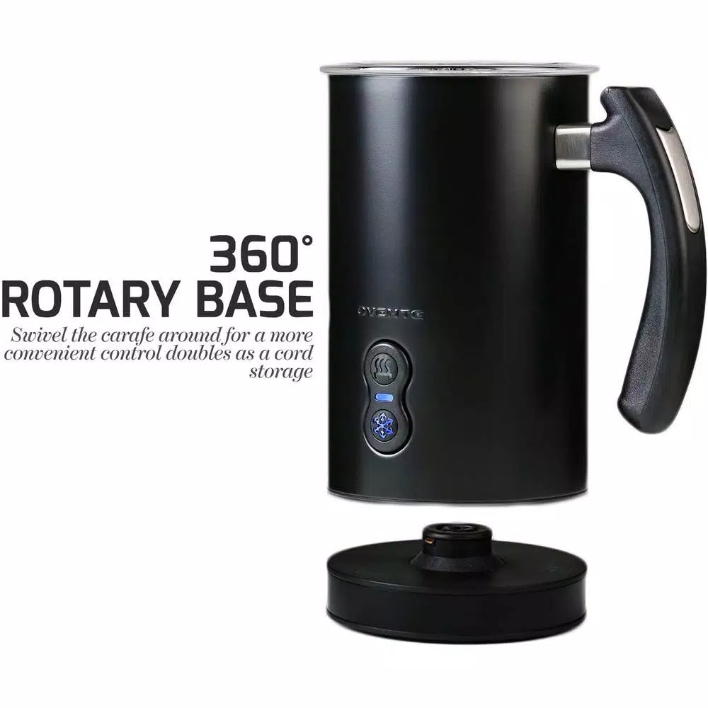 Coffee Makers Ovente 8 Oz. Black Automatic Electric Milk Frother And Steamer Hot Or Cold Froth Functionality Foam Maker And Warmer 8 Coffee Makers Ovente 8 Oz. Black Automatic Electric Milk Frother And Steamer Hot Or Cold Froth Functionality Foam Maker And Warmer - Image 6