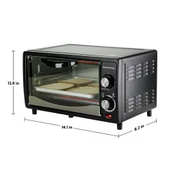Toasters Ovente 800-Watts Electric Black Toaster Oven 3 Cooking Modes 30 Min Timer Crumb Tray, Tempered Glass Door -Dessert Makers Popular Store black ovente toaster ovens to5810b fa 1000