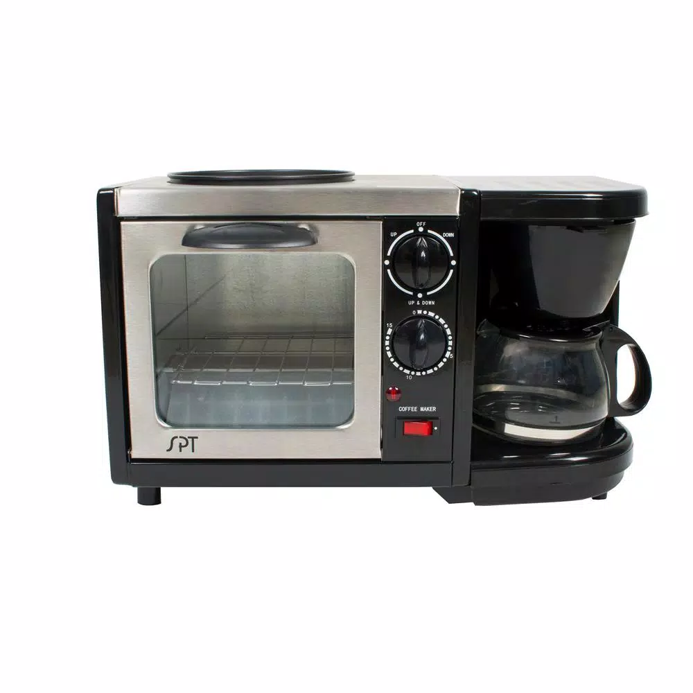 Toasters SPT Breakfast Center 1450 W 2-Slice Black Toaster Oven 7 Toasters SPT Breakfast Center 1450 W 2-Slice Black Toaster Oven - Image 5