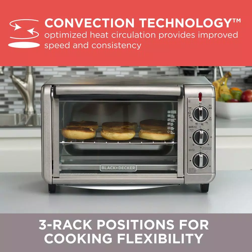 Toasters BLACK+DECKER 1500 W 6-Slice Black And Silver Convection Toaster Oven 7 Toasters BLACK+DECKER 1500 W 6-Slice Black And Silver Convection Toaster Oven - Image 5