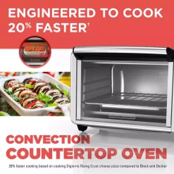 Toasters BLACK+DECKER 1500 W 6-Slice Black And Silver Convection Toaster Oven 12 Toasters BLACK+DECKER 1500 W 6-Slice Black And Silver Convection Toaster Oven -Dessert Makers Popular Store black silver black decker toaster ovens to3230sbd c3 1000