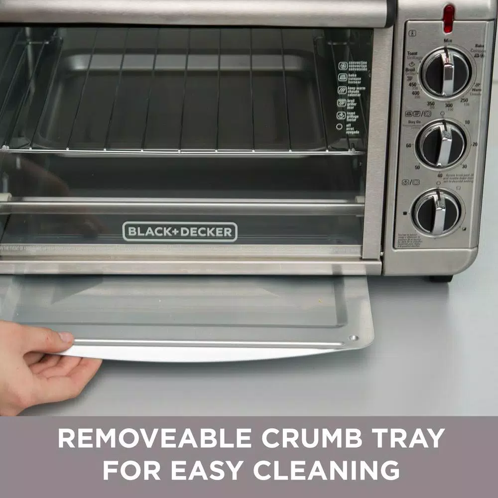 Toasters BLACK+DECKER 1500 W 6-Slice Black And Silver Convection Toaster Oven 9 Toasters BLACK+DECKER 1500 W 6-Slice Black And Silver Convection Toaster Oven - Image 7