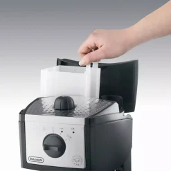 Coffee Makers DeLonghi EC155 15-Bar Black And Silver Espresso Machine And Cappuccino Maker 7 Coffee Makers DeLonghi EC155 15-Bar Black And Silver Espresso Machine And Cappuccino Maker -Dessert Makers Popular Store black silver delonghi espresso machines ec155 4f 1000