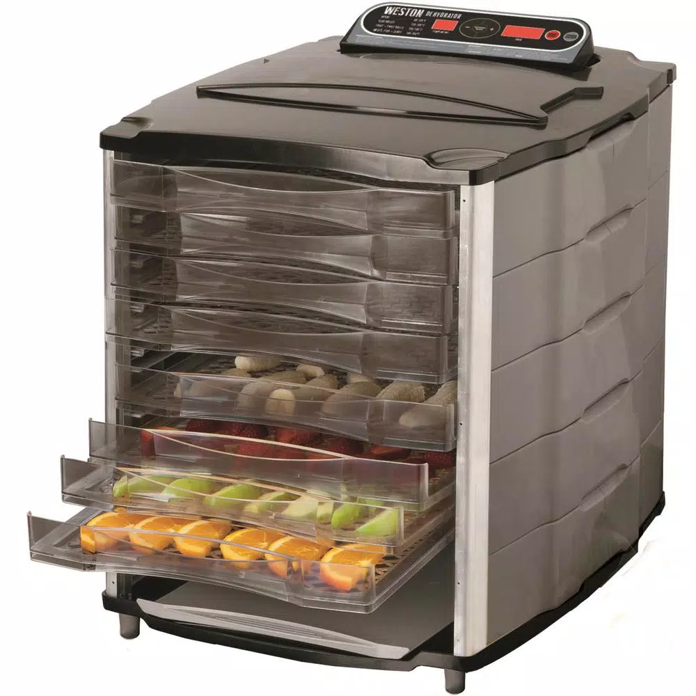 Food Processing Weston 10-Tray Black And Silver Food Dehydrator With Temperature Display 6 Food Processing Weston 10-Tray Black And Silver Food Dehydrator With Temperature Display - Image 4