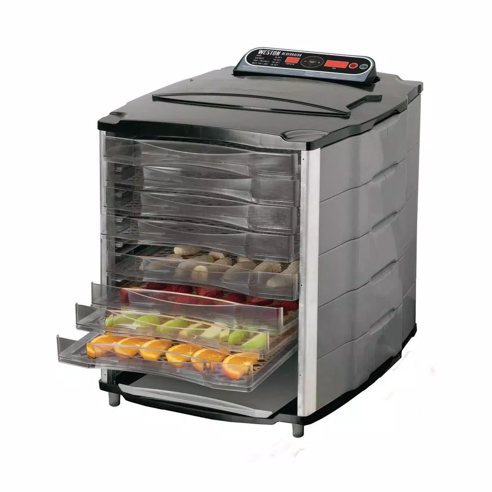 Food Processing Weston 10-Tray Black And Silver Food Dehydrator With Temperature Display 3 Food Processing Weston 10-Tray Black And Silver Food Dehydrator With Temperature Display