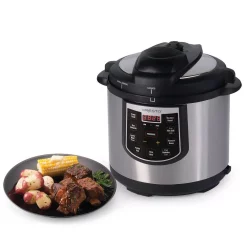 Cookers Presto 6 Qt. Black Stainless Steel Electric Pressure Cooker With Built-In Timer 11 Cookers Presto 6 Qt. Black Stainless Steel Electric Pressure Cooker With Built-In Timer -Dessert Makers Popular Store black stainless presto electric pressure cookers 02141 44 1000