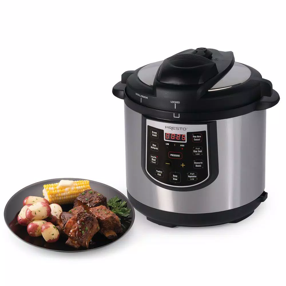 Cookers Presto 6 Qt. Black Stainless Steel Electric Pressure Cooker With Built-In Timer 7 Cookers Presto 6 Qt. Black Stainless Steel Electric Pressure Cooker With Built-In Timer - Image 5