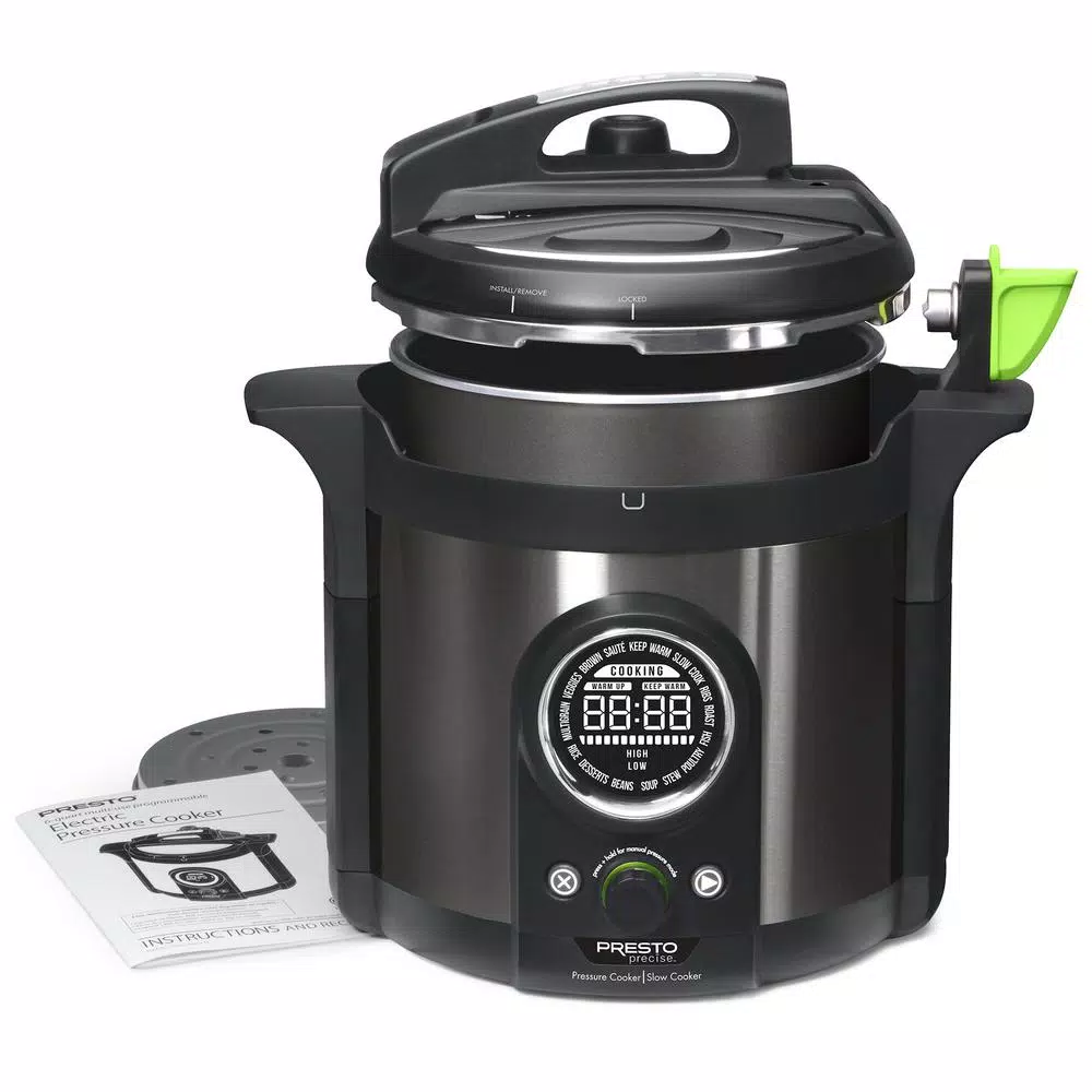 Cookers Presto Precise Plus 6 Qt. Black Stainless Steel Electric Pressure Cooker With Built-In Timer 6 Cookers Presto Precise Plus 6 Qt. Black Stainless Steel Electric Pressure Cooker With Built-In Timer - Image 4