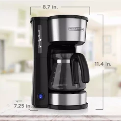 Coffee Makers BLACK+DECKER 4-in-1 5-Cup Black Stainless Steel Drip Coffee Maker 17 Coffee Makers BLACK+DECKER 4-in-1 5-Cup Black Stainless Steel Drip Coffee Maker -Dessert Makers Popular Store black stainless steel black decker drip coffee makers cm0755s 76 1000