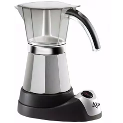 Coffee Makers DeLonghi Italian Moka 6-Cup Black Stainless Steel Espresso Machine