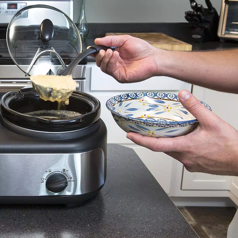 Cookers Elite Platinum 7.5 Qt. Red Slow Cooker With 3 Crocks And Cool-Touch Handles 7 Cookers Elite Platinum 7.5 Qt. Red Slow Cooker With 3 Crocks And Cool-Touch Handles - Image 5