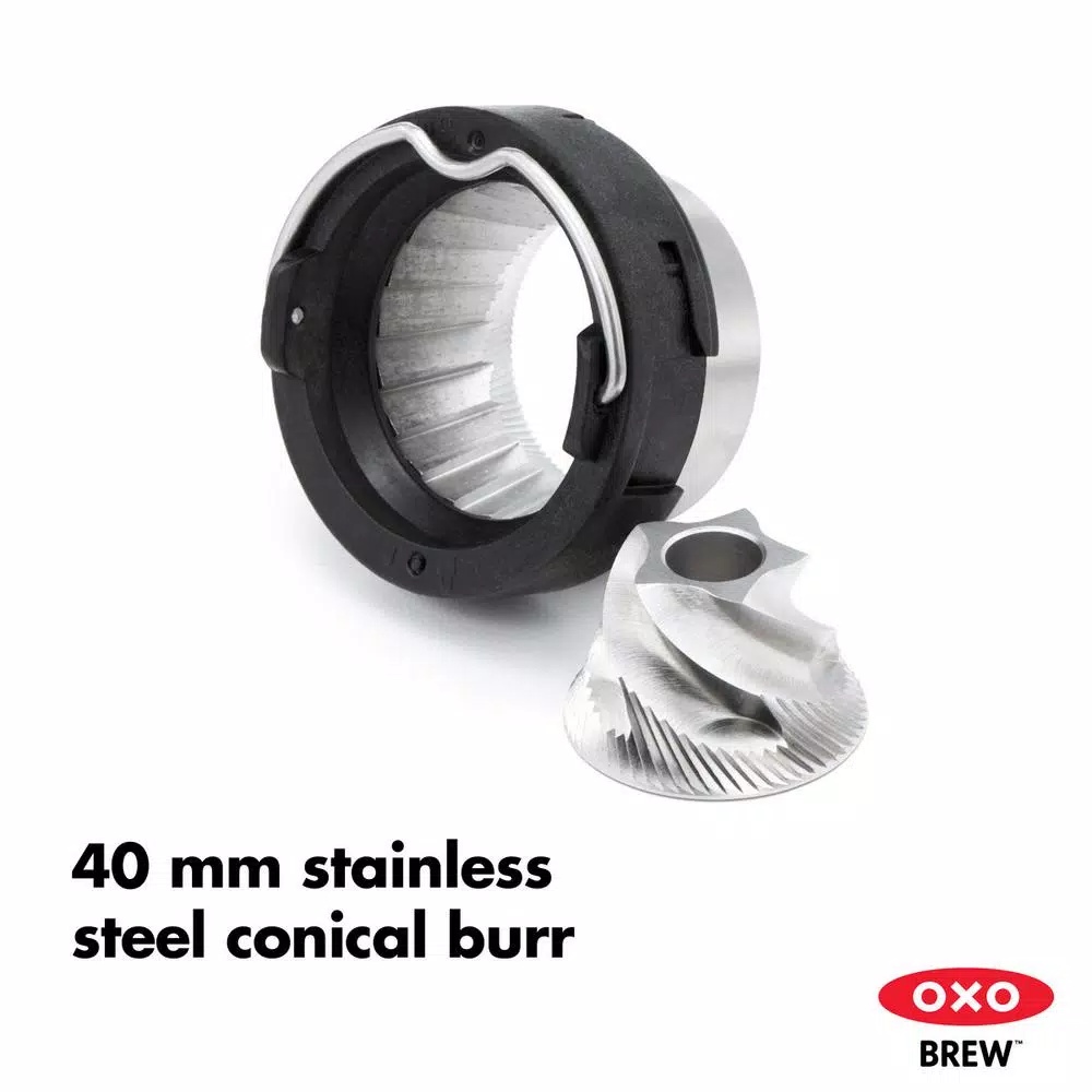 Coffee Makers OXO 12 Oz. Black Stainless Steel Burr Coffee Grinder With Integrated Scale 8 Coffee Makers OXO 12 Oz. Black Stainless Steel Burr Coffee Grinder With Integrated Scale - Image 6