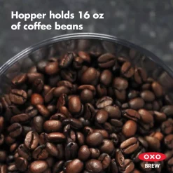 Coffee Makers OXO 12 Oz. Black Stainless Steel Burr Coffee Grinder With Integrated Scale 23 Coffee Makers OXO 12 Oz. Black Stainless Steel Burr Coffee Grinder With Integrated Scale -Dessert Makers Popular Store black stainless steel oxo coffee grinders 8710200 77 1000