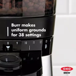 Coffee Makers OXO 12 Oz. Black Stainless Steel Burr Coffee Grinder With Integrated Scale 20 Coffee Makers OXO 12 Oz. Black Stainless Steel Burr Coffee Grinder With Integrated Scale -Dessert Makers Popular Store black stainless steel oxo coffee grinders 8710200 a0 1000