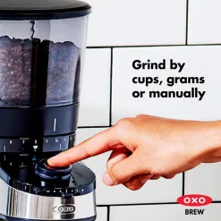 Coffee Makers OXO 12 Oz. Black Stainless Steel Burr Coffee Grinder With Integrated Scale 18 Coffee Makers OXO 12 Oz. Black Stainless Steel Burr Coffee Grinder With Integrated Scale -Dessert Makers Popular Store black stainless steel oxo coffee grinders 8710200 e1 1000