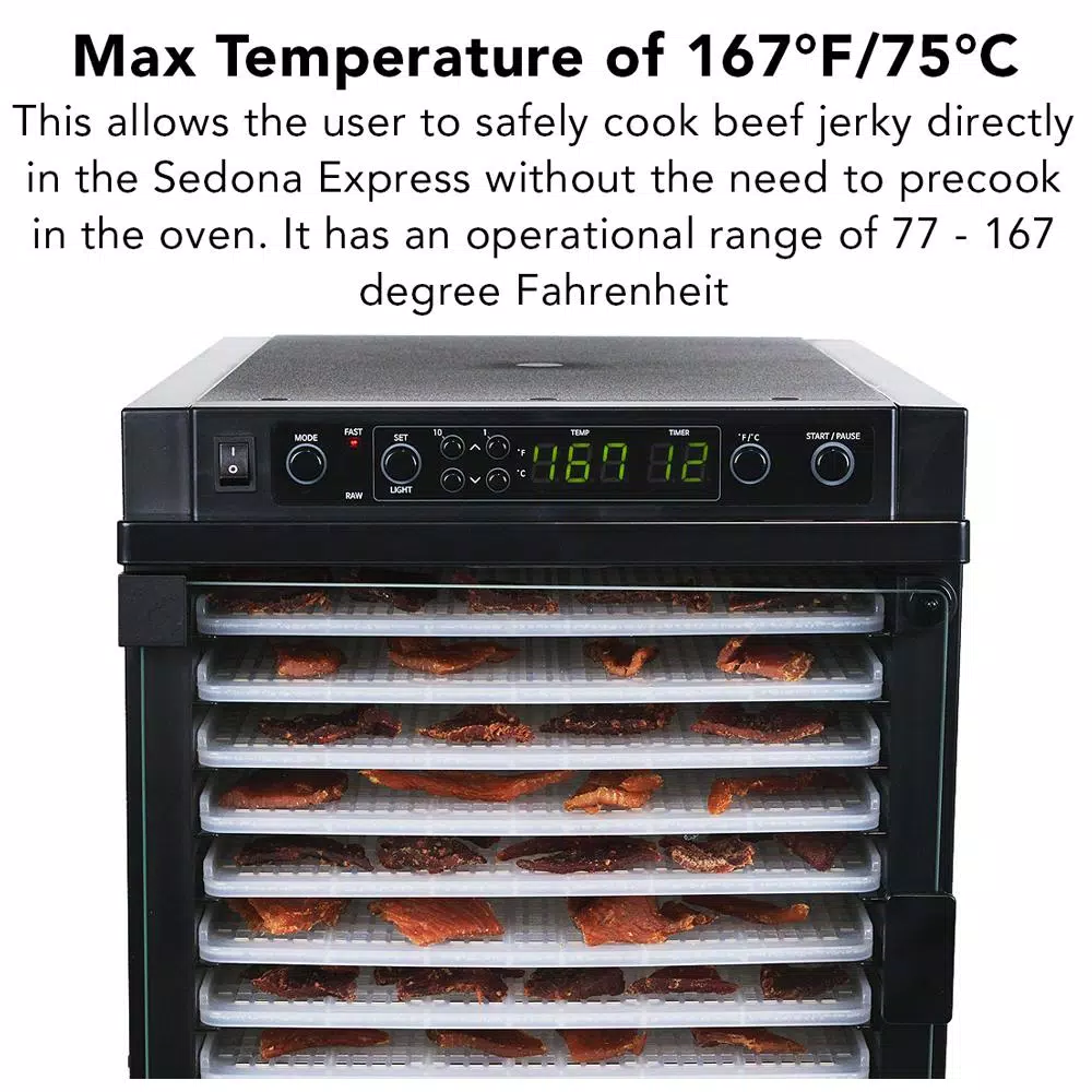 Food Processing Tribest Sedona Express 11-Tray Black Food Dehydrator With Built-In Timer 7 Food Processing Tribest Sedona Express 11-Tray Black Food Dehydrator With Built-In Timer - Image 5