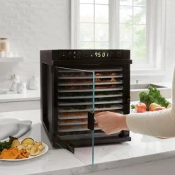Food Processing Tribest Sedona Express 11-Tray Black Food Dehydrator With Built-In Timer 19 Food Processing Tribest Sedona Express 11-Tray Black Food Dehydrator With Built-In Timer -Dessert Makers Popular Store black tribest dehydrators sde p6280 b 31 1000