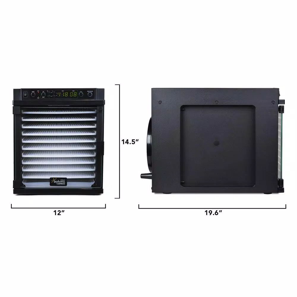 Food Processing Tribest Sedona Express 11-Tray Black Food Dehydrator With Built-In Timer 10 Food Processing Tribest Sedona Express 11-Tray Black Food Dehydrator With Built-In Timer - Image 8