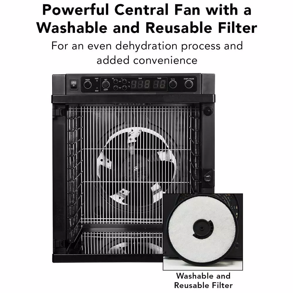 Food Processing Tribest Sedona Express 11-Tray Black Food Dehydrator With Built-In Timer 9 Food Processing Tribest Sedona Express 11-Tray Black Food Dehydrator With Built-In Timer - Image 7