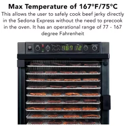 Food Processing Tribest Sedona Express 11-Tray Black Stainless Steel Food Dehydrator With Built-In Timer 14 Food Processing Tribest Sedona Express 11-Tray Black Stainless Steel Food Dehydrator With Built-In Timer -Dessert Makers Popular Store black tribest dehydrators sde s6780 b 1f 1000