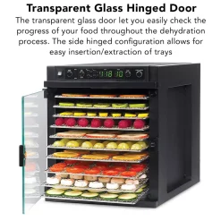 Food Processing Tribest Sedona Express 11-Tray Black Stainless Steel Food Dehydrator With Built-In Timer 12 Food Processing Tribest Sedona Express 11-Tray Black Stainless Steel Food Dehydrator With Built-In Timer -Dessert Makers Popular Store black tribest dehydrators sde s6780 b c3 1000