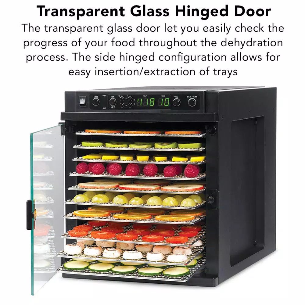 Food Processing Tribest Sedona Express 11-Tray Black Stainless Steel Food Dehydrator With Built-In Timer 5 Food Processing Tribest Sedona Express 11-Tray Black Stainless Steel Food Dehydrator With Built-In Timer - Image 3