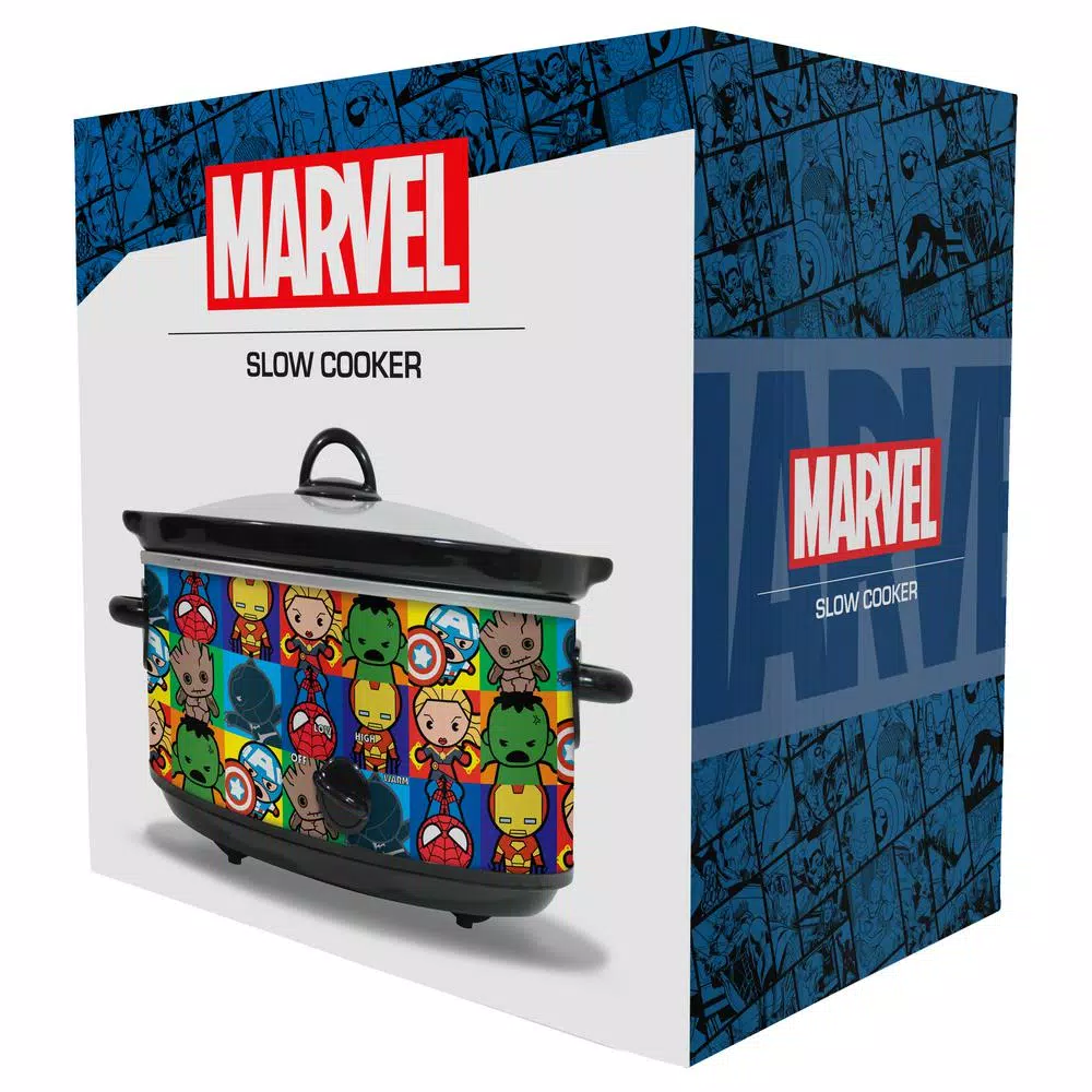 Cookers Uncanny Brands Marvel Kawaii 7qt. Slow Cooker Black 6 Cookers Uncanny Brands Marvel Kawaii 7qt. Slow Cooker Black - Image 4