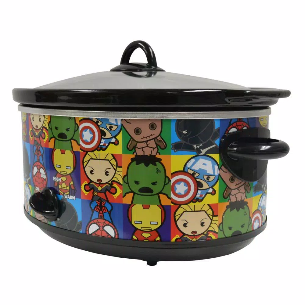 Cookers Uncanny Brands Marvel Kawaii 7qt. Slow Cooker Black 5 Cookers Uncanny Brands Marvel Kawaii 7qt. Slow Cooker Black - Image 3
