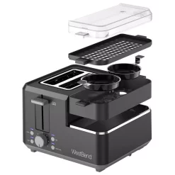 Toasters West Bend Breakfast Station 2-Slice Black Wide Slot Toaster With Removable Crumb Tray 11 Toasters West Bend Breakfast Station 2-Slice Black Wide Slot Toaster With Removable Crumb Tray -Dessert Makers Popular Store black west bend pop up toasters 78500 44 1000