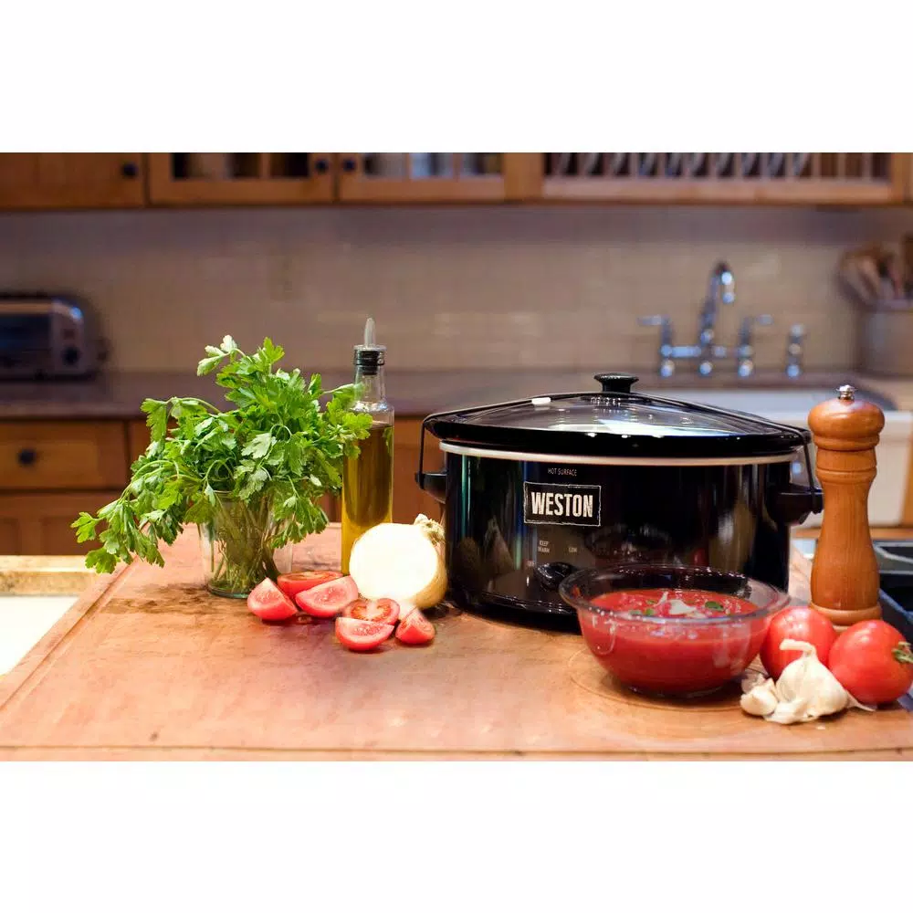 Cookers Weston 5 Qt. Black Slow Cooker With Locking Lid And Temperature Settings 4 Cookers Weston 5 Qt. Black Slow Cooker With Locking Lid And Temperature Settings - Image 2